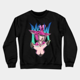 MEOW: Robot Cat Girl Crewneck Sweatshirt